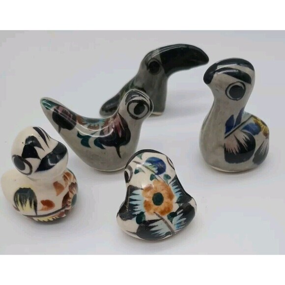 5 Mini Tonala Animals Frog Toucan Duck Birds - Picture 4 of 9